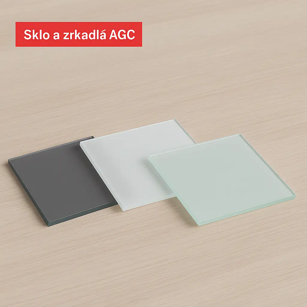 Farebné sklo AGC Lacobel ako elegantná výplň pre posuvné dvierka vstavaných skríň.
