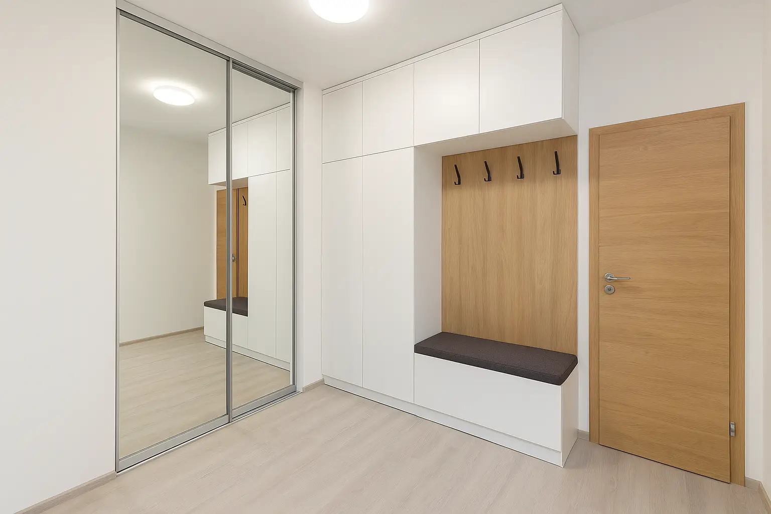 Praktická rohová skriňa do predsiene so zrkadlom od ComfyDoor pre maximálne využitie priestoru.